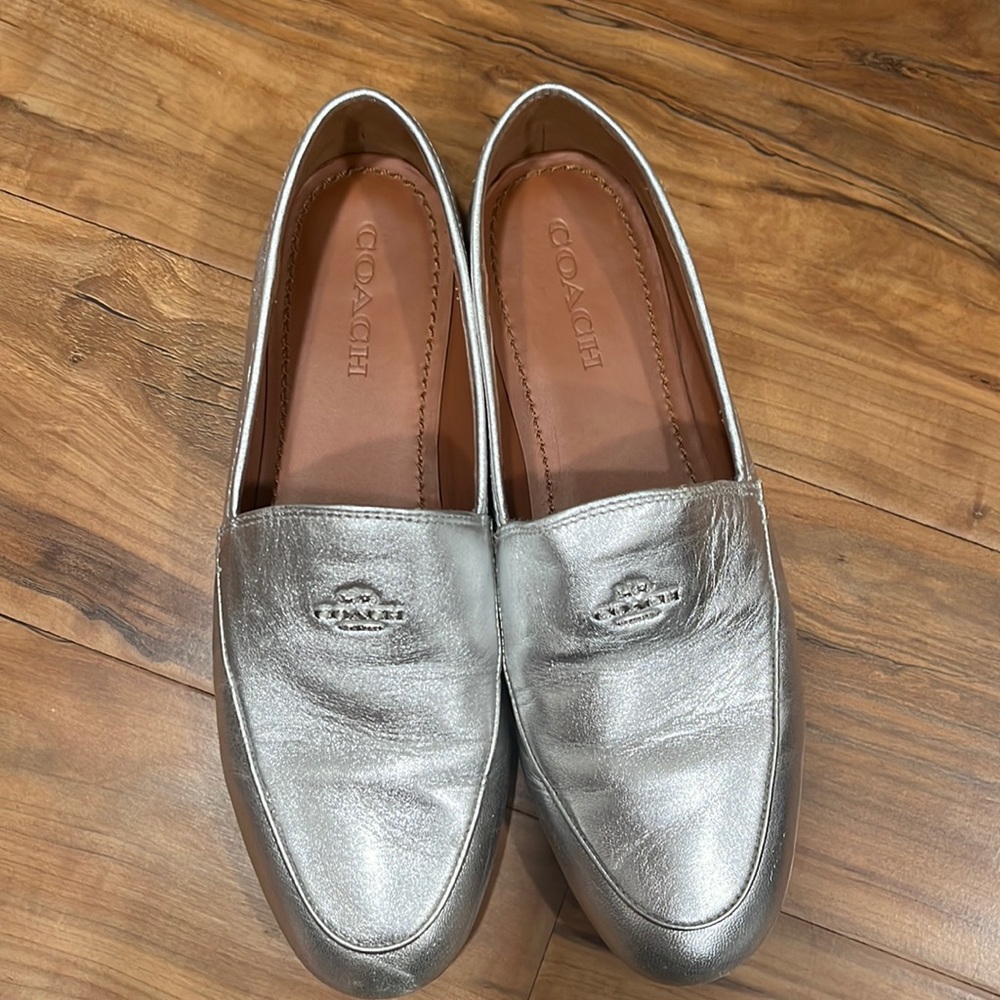 Coach Silver Loafers